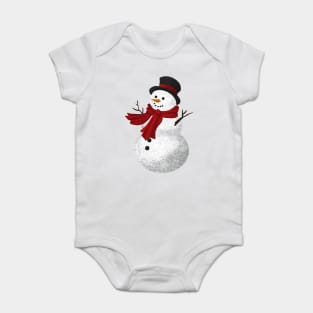 Happy Snowman Baby Bodysuit